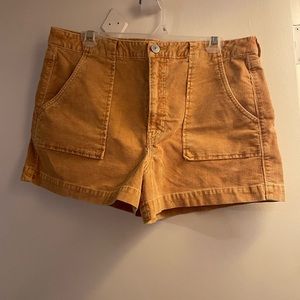American Eagle Yellow Corduroy Shorts